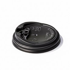 일회용 테이크아웃 컵뚜껑 검정, 머그리드형, 100개입, 1개