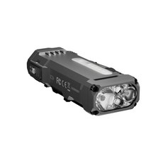 電筒王 Wuben X4 1500流明磁吸手電筒 超廣角聚泛光 側燈暖白RGB無極調光, 1個, 灰色, 灰色