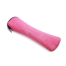 1PC 휴대용 칼 붙이 가방 여행 포장 보관 상자 피크닉 스푼, 01 1pc pink