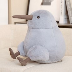 애착 키위새인형 희귀종 쿠션 그레이 키위새 인형, 30cm