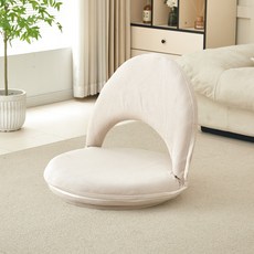 좌식 의자 등받이 접이식 5단 각도조절 1인용, 1개, 웜베이지