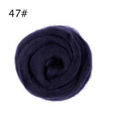 Jiwuo 양모 펠트 섬유 DIY 바늘 Felting 재료 양모 Felting 바늘 도구 소프트 로빙 펠트 패브릭 10g/20g/50g 핫, 47, 50 그램, 1개