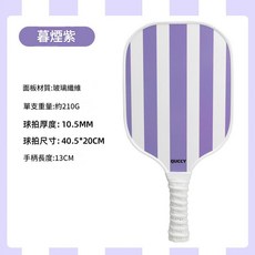 QUCCY 玻璃纖維 匹克球拍, 紫色單支, 1套