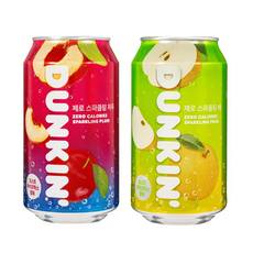 던킨 제로 스파클링 탄산음료 350ml 자두 + 배, 24개