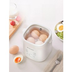 달걀 삶는기계 계란찜기 반숙 에그쿠커 찜기 대용량 미니 삶기 자동 스팀, 화이트 기본형