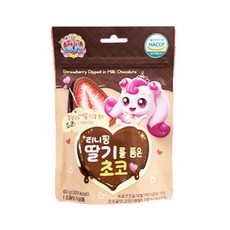 티니핑 딸기를 품은 초코 동결건조 딸기, 1개, 60g, 딸기 초코