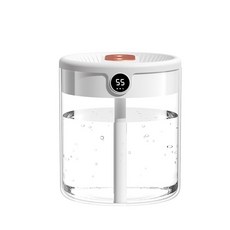 伊德萊斯 智能雙噴加濕器 2000ML 數顯濕度 納米霧化水氧機, 白色, AH-601C-1