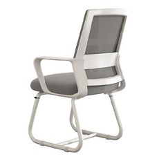 바퀴없는 사무용 의자 회의용 책상 블랙 가정용 체어 공부, 1 아치형 다리 스트레치 쿠션-다크 프레임, 강철로 만든 발, 고정 난간