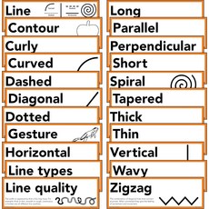 예술 요소: 라인 5 x 16 포스터 22개 세트