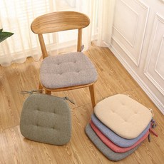 러빙랩 포근한 식탁 의자방석 끈고정가능 쿠션 2P 6colors, 레드 2P