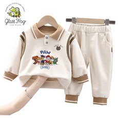 汪汪隊衣服男童秋裝套裝新款兒童春秋款寶寶洋氣運動兩件套潮