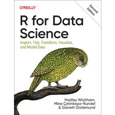 (영문도서) R for Data Science: Import Tidy Transform Visualize and Model Data Paperback, O'Reilly Media, English, 9781492097402