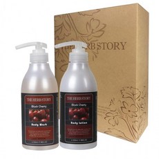 블랙체리 바디워시+바디로션 500ml 2종 선물세트, 1세트