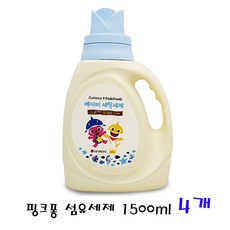 LG베비언스 핑크퐁 세탁세제1500ml, 1.5L, 4개