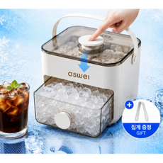 SHOPIAN 푸쉬락 원터치 48구 얼음 트레이2개+ 보관함 + 집게, 1개, 스노우아이스볼 MAX 3.0