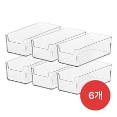 집똑똑이 다용도 투명 정리 수납함, 6개, 단일 6개, 단일