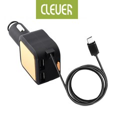 C타입 고속 빠른속도 4.8A 릴케이블 클레버700 차량충전기 69547EA 1(EA)