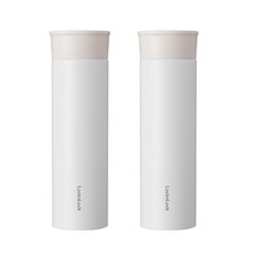 락앤락 슬림핏 스크류 텀블러, 2개, 400ml, 화이트
