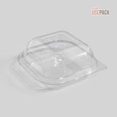 유즈팩 투명햄버거케이스 사각햄버거도시락 투명용기 100개, 1개