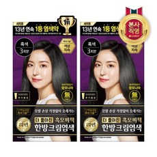 리엔 흑모비책 크림 염색약 120g 흑색 x 2개, 없음