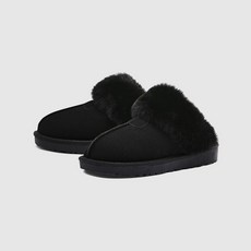 커스텀에이드 우먼 2.5cm 플랫폼 가죽 털 슬리퍼 니나(CW0058BK) - BLACK 639474