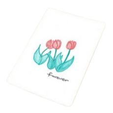 마음담아 무지엽서, 백색상, 100개