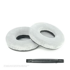 适用 漫步者 Edifier k3000 萌猫版头戴式耳罩头戴式耳机套耳机罩耳机海绵套皮套, 1個, 天鹅绒【灰色】/一对 附带拆机工具