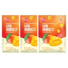 CJ 이츠웰 냉동 애플망고 다이스 1Kg x 3개