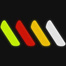 차량용 고휘도 반사스티커 형광테이프 리플렉터 B타입, 레드, 1개, 색상