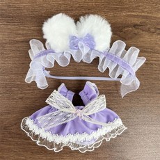 10cm 인형옷 봉제 선물 키링 인형 꾸미기 의상, I. 보라 토끼 치마, 1개