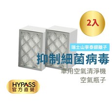 HYPASS 車用空氣清淨機 2代空氣瓶子專用抑制細菌病毒濾網 (2入), (2入)2代空氣瓶子專用抑制細菌病毒濾網