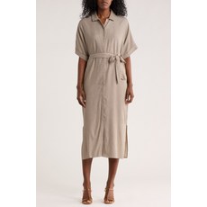 러브스티치 스트라이프 미디 셔츠드레스 1986391