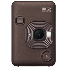 FUJIFILM 富士 instax mini LiPlay 拍立得印相機 輕巧便攜 多種濾鏡 聲音錄製 藍牙連接, 1個, 古銅色