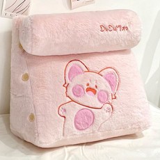 嘟嘟喵 床頭靠墊 靠背枕 抱枕 孕婦護腰枕頭, 西柚,45*45*25cm【可拆洗】