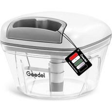 수동 풀 푸드 초퍼 주방용 핸드 스트링 양파 다이커 야채 과일용 간편한 청소 초퍼500ML, Grey, 2Cup