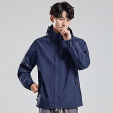 衝鋒衣男款 防風防潑水保暖機能外套 連帽工裝風衣