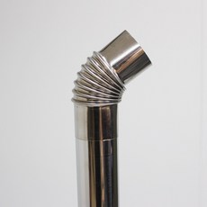 다잡 캠핑 화목 펠렛 난로 엘보 부속 연통 60mm, 60mm 연통(45도 엘보)