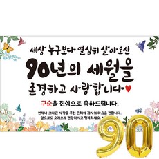 이벤트홀릭 구순 현수막 파티용품세트 잔치, 심플세트