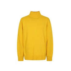 (특가) 엘로우 캐시미어 세미오버 폴라 니트티 115447, 옐로우 110