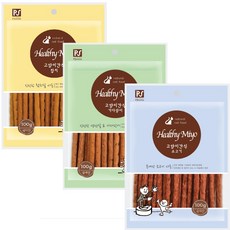 헬씨미요 고양이 간식, 100gX3가지맛져키(가다랑어+참치+소고기), 100g, 3개