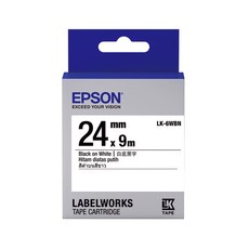 EPSON 標籤帶 一般系列, LK-6WBN 一入, 白底黑字, 9m