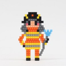 직업 디폼 블록 만들기 diy 진로 체험 교육 놀이 키트 초등 수업 교구 재료 블록, 10개, 소방관