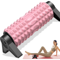 2025년 신규상장 폼롤러 탈부착 삼각대 [특허출원 미끄럼방지 고정브라켓] 근육이완 남여공용 초보자용, 1개, 분홍색