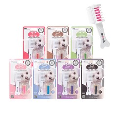무뭉 애견 색조 빗 천연 색소 염색 볼터치 7color, 07_블랙x1개, 1개