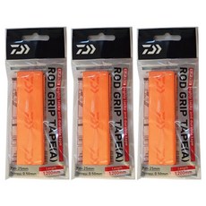 한국다이와 로드그립 테이프 낚시대 그립 보호 수축 고무, 3개, 오렌지