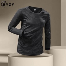 RYZY 冰絲圓領長袖T恤 涼感透氣 速乾 吸汗 彈力 休閒運動男女同款