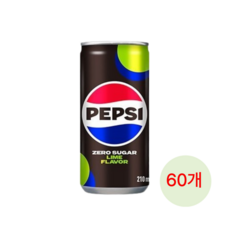 펩시 제로슈거 라임 210ml 30개 + 칠성사이다 제로 210ml 30개, 60개