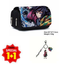 귀멸의 칼날 필통 학용품 파우치 키링증정, 1개, 캐릭터 D