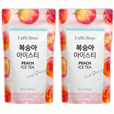 카페베네 복숭아아이스티, 190ml, 1개