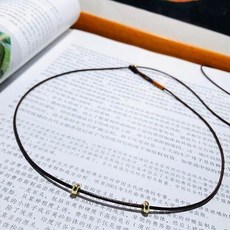 咖啡色手工精編藏式天珠轉運珠項鏈繩鎖骨鏈, 1個, 咖啡色手工Diy精編藏式天珠路路通轉運珠